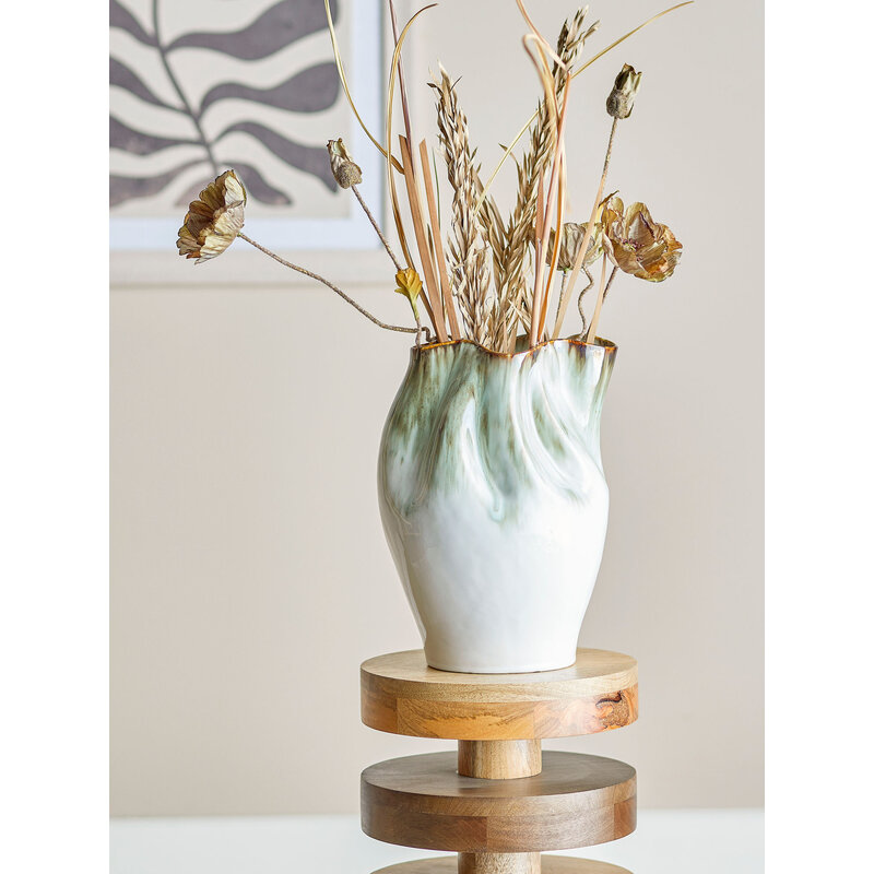 Bloomingville-collectie Nisha Vaas Groen aardewerk