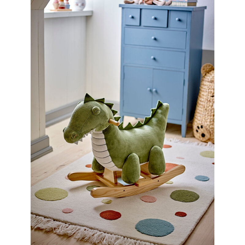 Arnie Schommelstoel Krokodil Groen Polyester