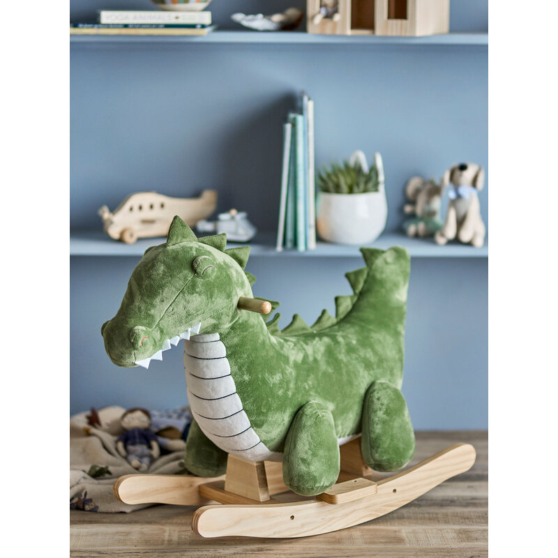 Bloomingville-collectie Arnie Rocking Toy, Crocodile, Green, Polyester