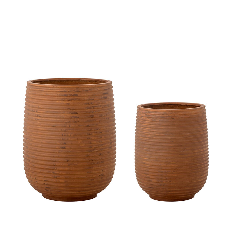 Bloomingville-collectie Mesola Bloempot Bruin Magnesia