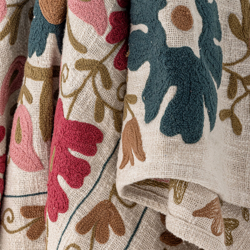 Bloomingville-collectie Ceva Throw, Rose, Cotton