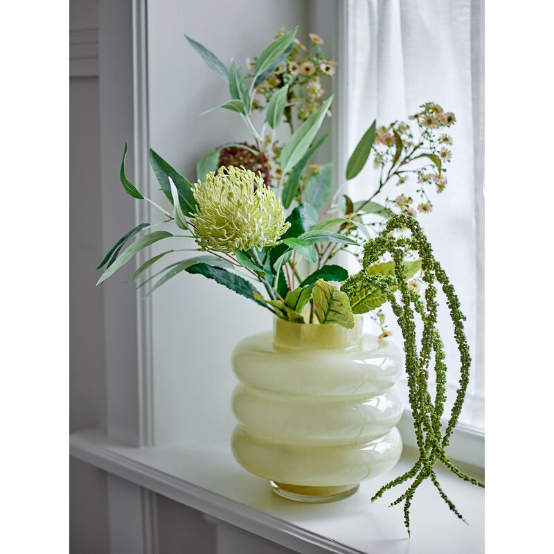 Bloomingville-collectie Sahara Vaas Geel Glas