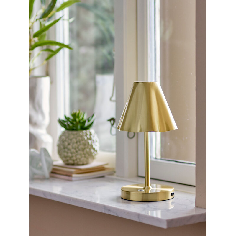 Bloomingville-collectie Lianna Draagbare Lamp Oplaadbaar Messing Metaal