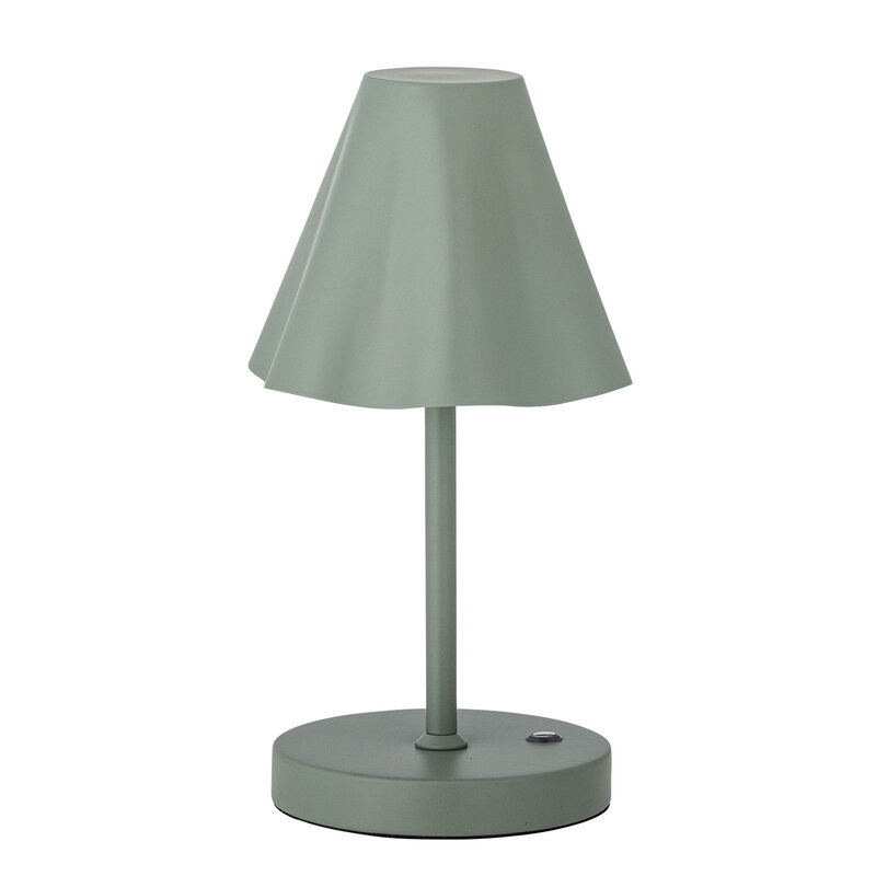 Bloomingville-collectie Lianna Draagbare Lamp Oplaadbaar Groen Metaal