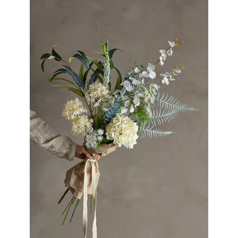 Bloomingville-collectie Symphonie Bouquet, White, Artificial Flowers