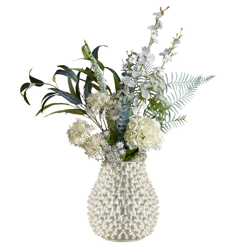 Bloomingville-collectie Symphonie Bouquet, White, Artificial Flowers