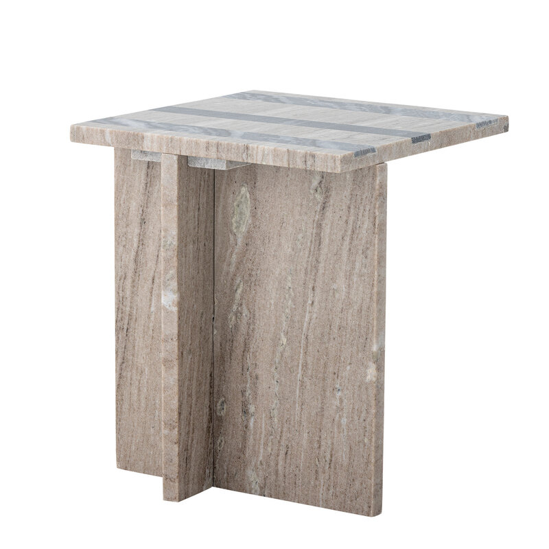 Bloomingville-collectie Clea bijzettafel bruin marmer