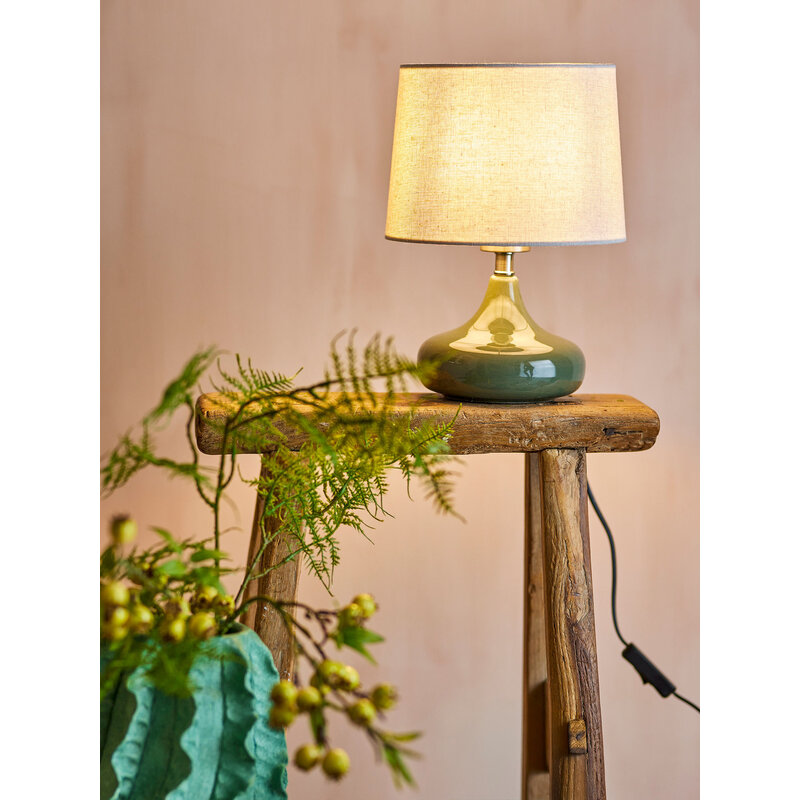 Bloomingville-collectie Loa Table lamp, Green, Stoneware