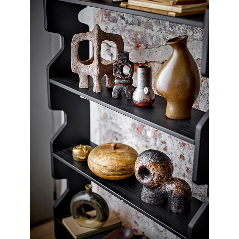 Bloomingville-collectie Savoya plank Zwart vurenhout