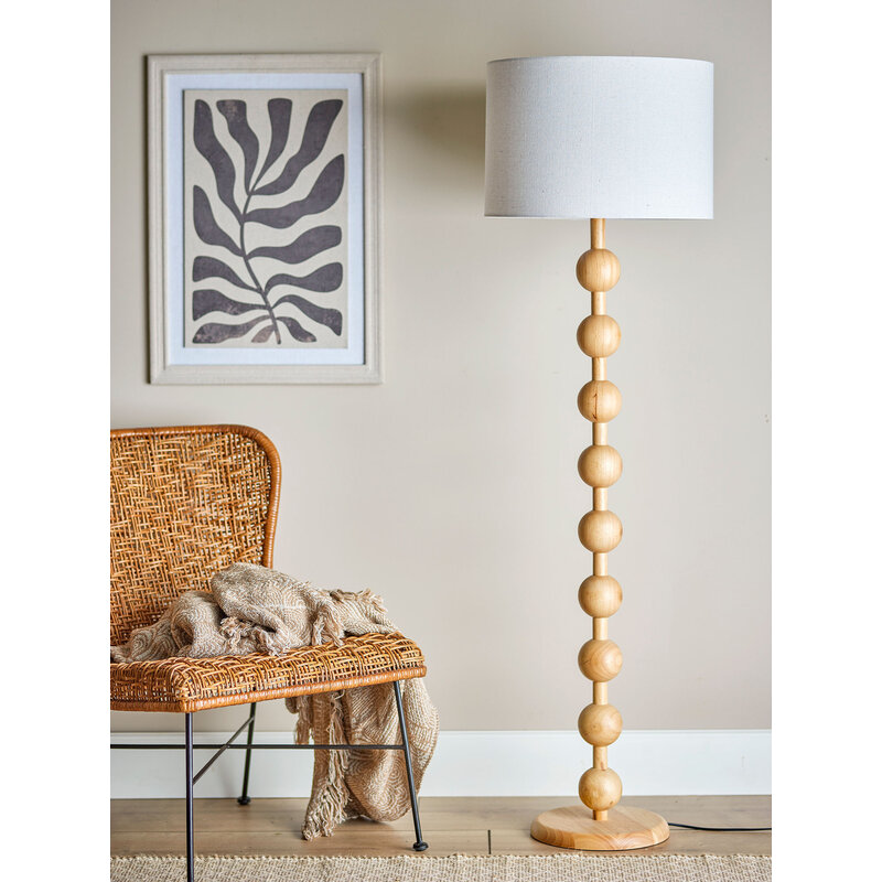 Bloomingville-collectie Giacoma Floor Lamp, Nature, Rubberwood