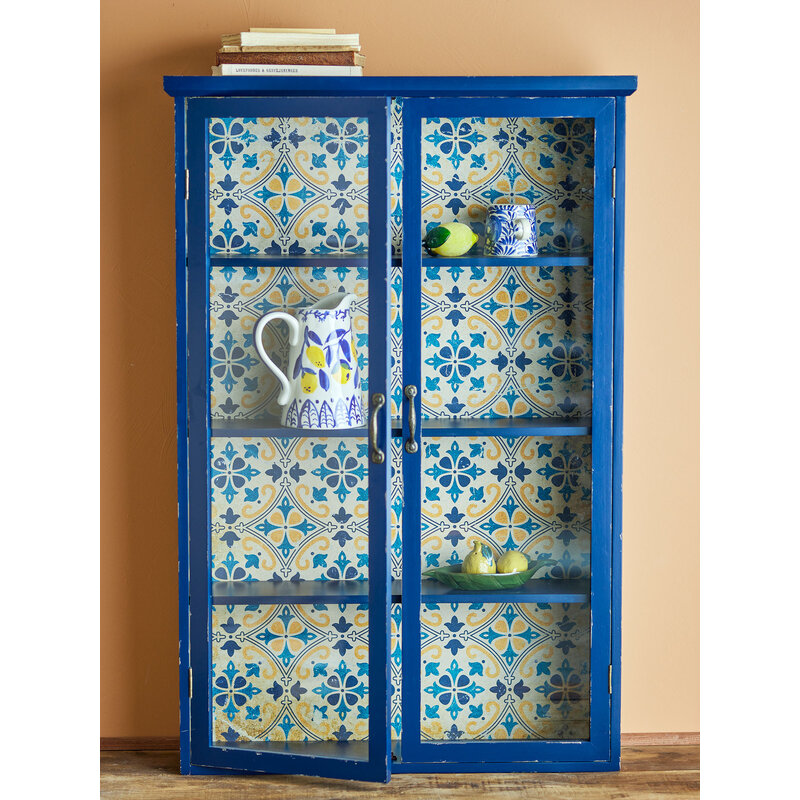 Bloomingville-collectie Hazem kast blauw vurenhout