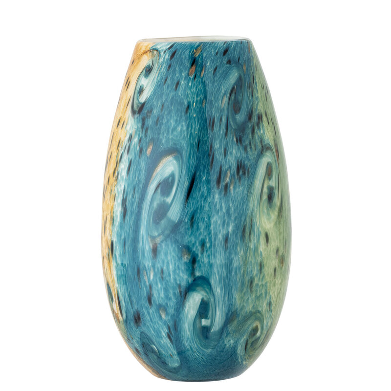 Bloomingville-collectie Kalian Vaas Blauw Glas