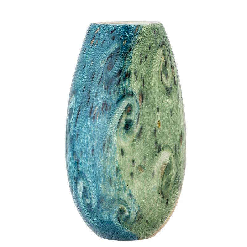 Bloomingville-collectie Kalian Vaas Blauw Glas