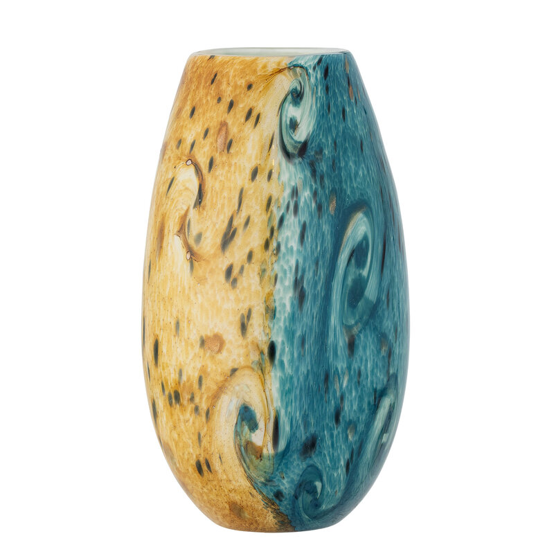 Bloomingville-collectie Kalian Vaas Blauw Glas