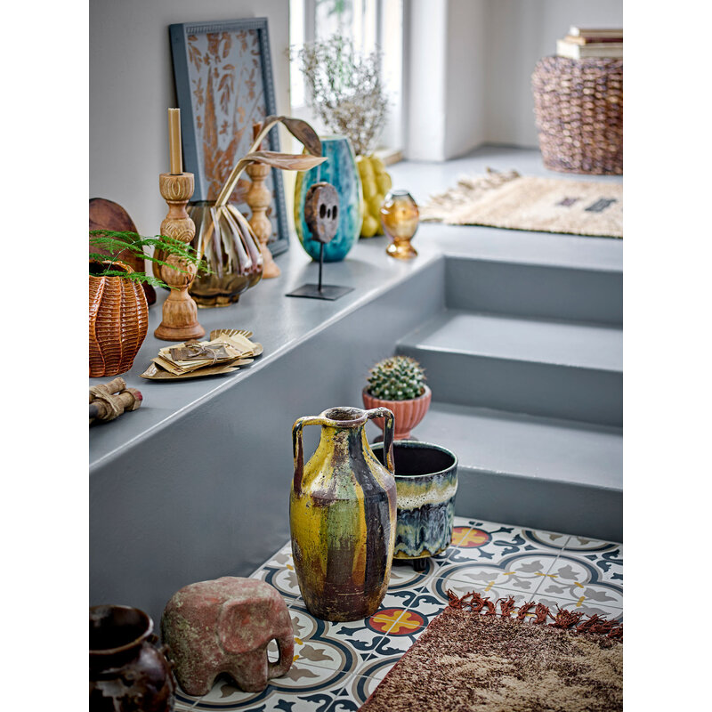 Bloomingville-collectie Kalian Vaas Blauw Glas
