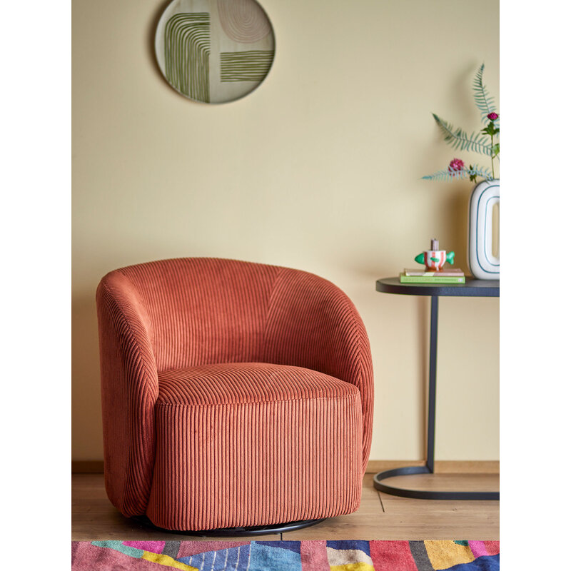 Bloomingville-collectie Pradi Lounge Chair Oranje Polyester