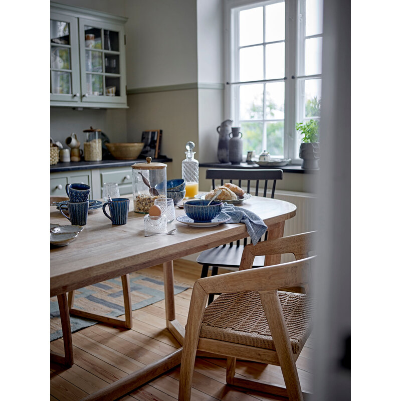 Bloomingville-collectie Serrone Eettafel naturel Rubberhout