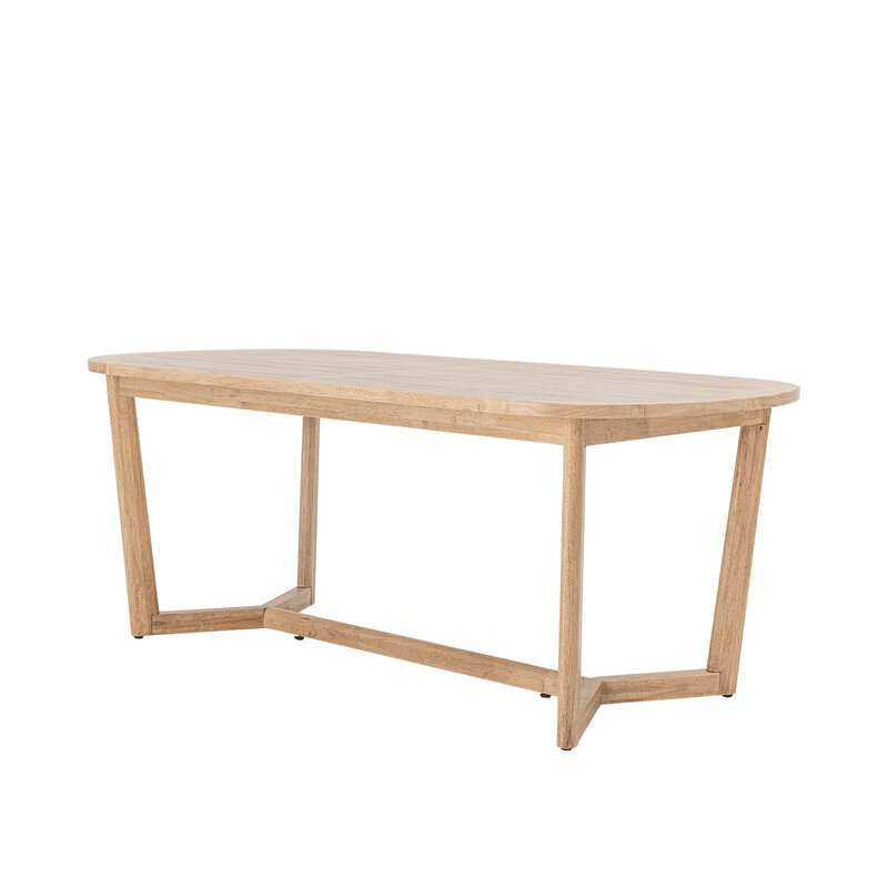 Bloomingville-collectie Serrone Eettafel naturel Rubberhout
