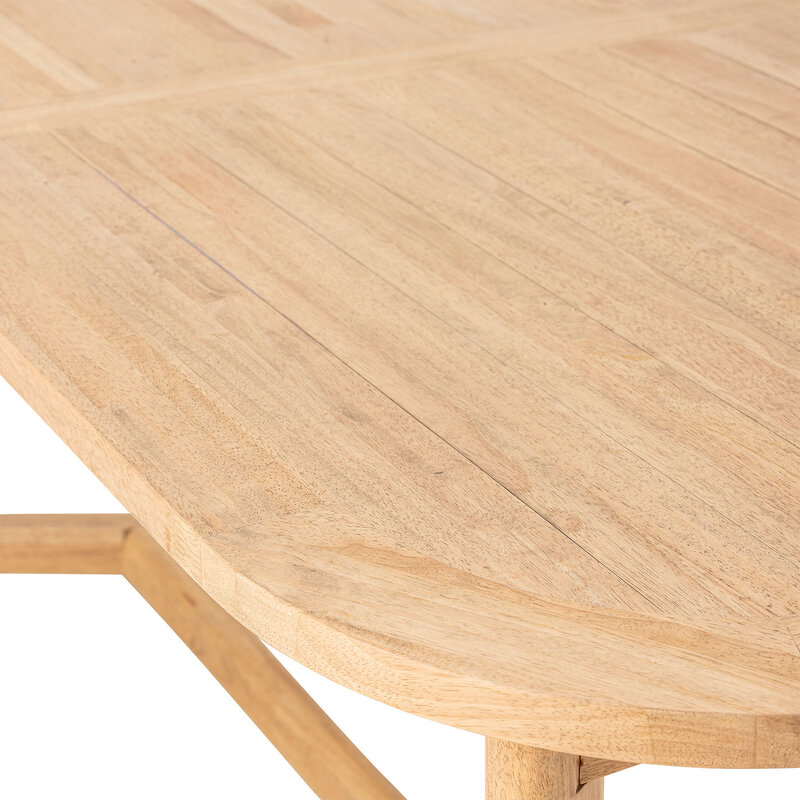 Bloomingville-collectie Serrone Eettafel naturel Rubberhout