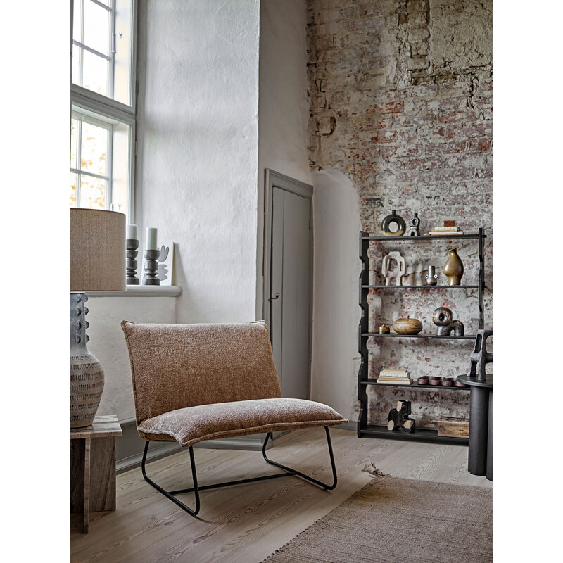 Bloomingville-collectie Cape Loungestoel Bruin Gerecycled Polyester