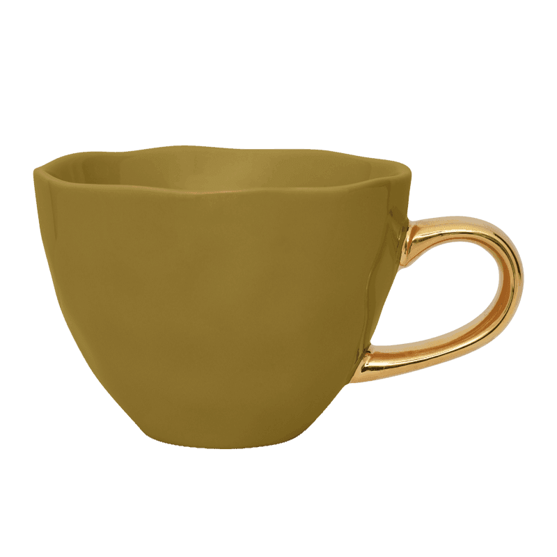 Urban Nature Culture-collectie Good Morning Kopje Cappuccino / Tea dia 11 cm - Amber Green (set of 4)
