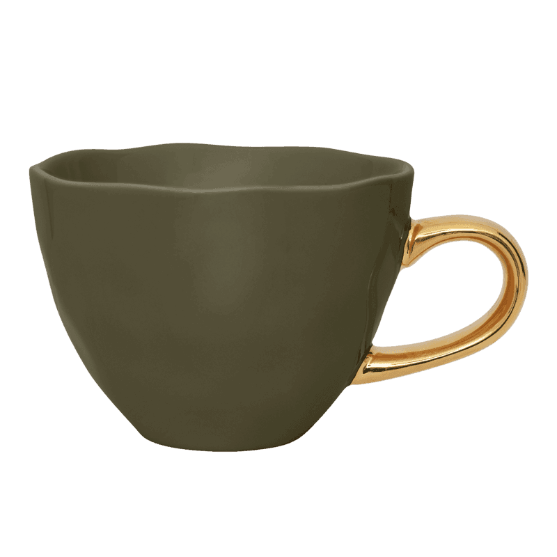 Urban Nature Culture-collectie Good Morning Kopje Cappuccino / Tea dia 11 cm - Fir Green (set of 4)