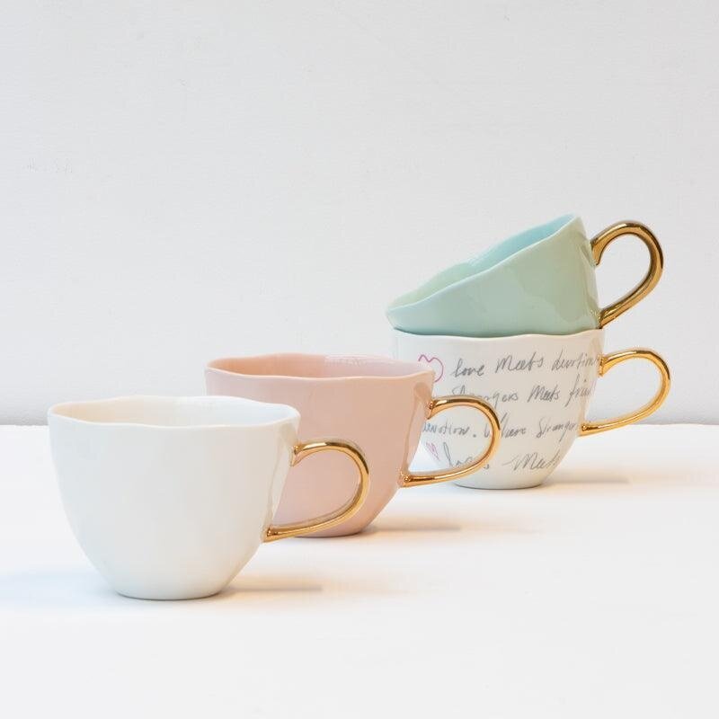 Urban Nature Culture-collectie Good Morning Kopje Cappuccino / Tea dia 11 cm - Celadon (set of 4)