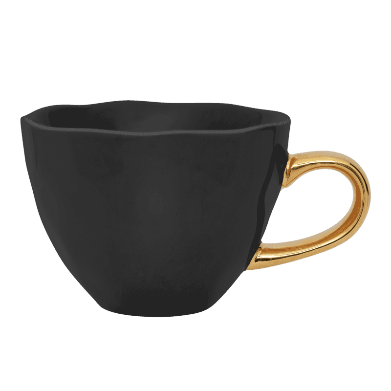 Urban Nature Culture-collectie Good Morning Kopje Cappuccino / Tea dia 11 cm - Black (set of 4)