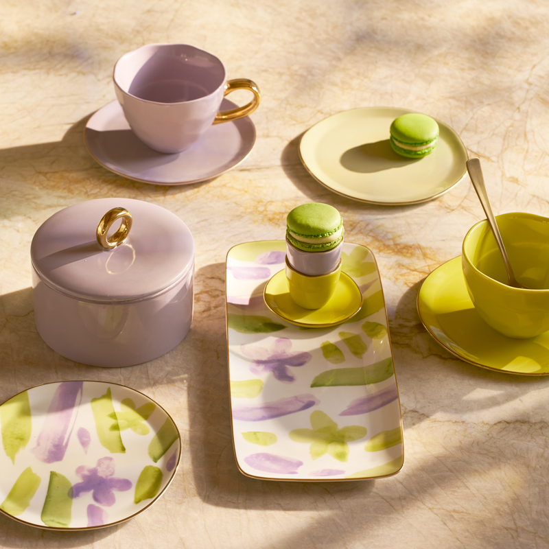 Urban Nature Culture-collectie Good Morning bord Limelight, dia 17 cm (set of 4)
