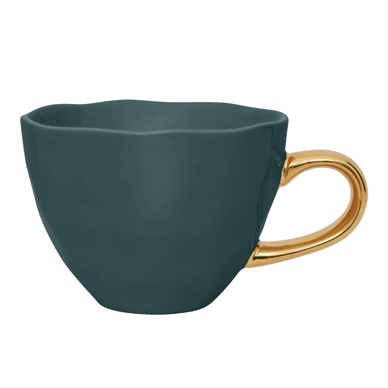 Urban Nature Culture-collectie Good Morning Kopje Cappuccino / Tea dia 11 cm - Blue Green (set of 4)