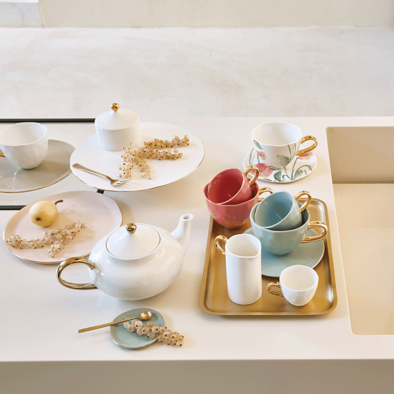 Urban Nature Culture-collectie Good Morning Kopje Cappuccino / Tea dia 11 cm - Brandied Apricot (set of 4)