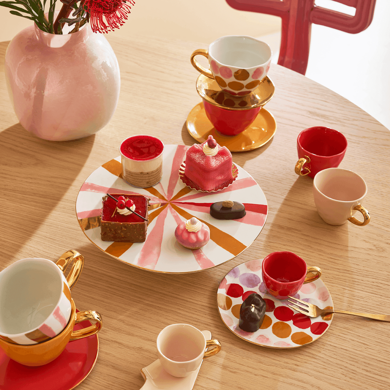 Urban Nature Culture-collectie Good Morning plate dia 17 cm - Raspberry (set of 4)