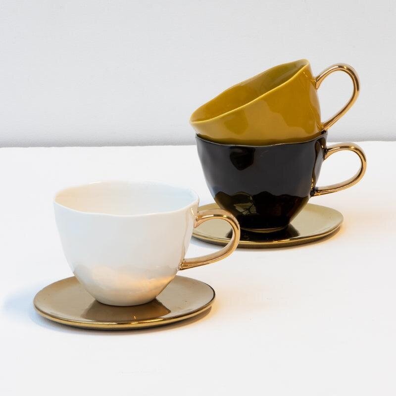 Urban Nature Culture-collectie Good Morning Kopje Cappuccino / Tea dia 11 cm - White (set of 4)