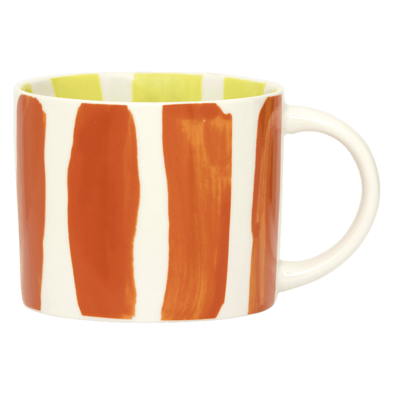 Urban Nature Culture-collectie LINDA. x UNC Mok Tazza with printed stripes inside & outside B (set of 4)