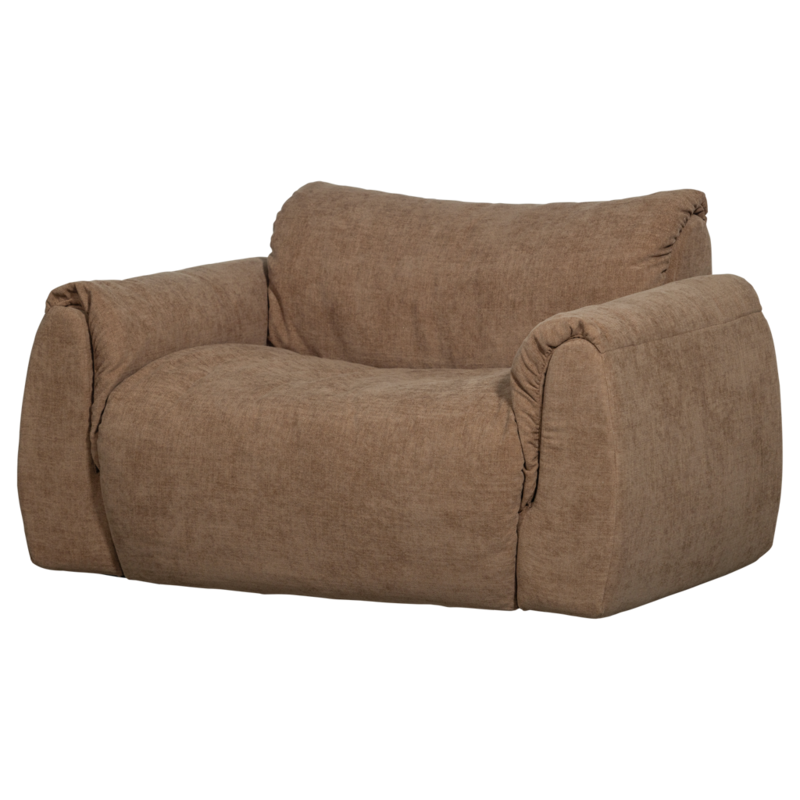 WOOOD-collectie BAGGY LOVESEAT GEWEVEN CHENILLE BRUIN