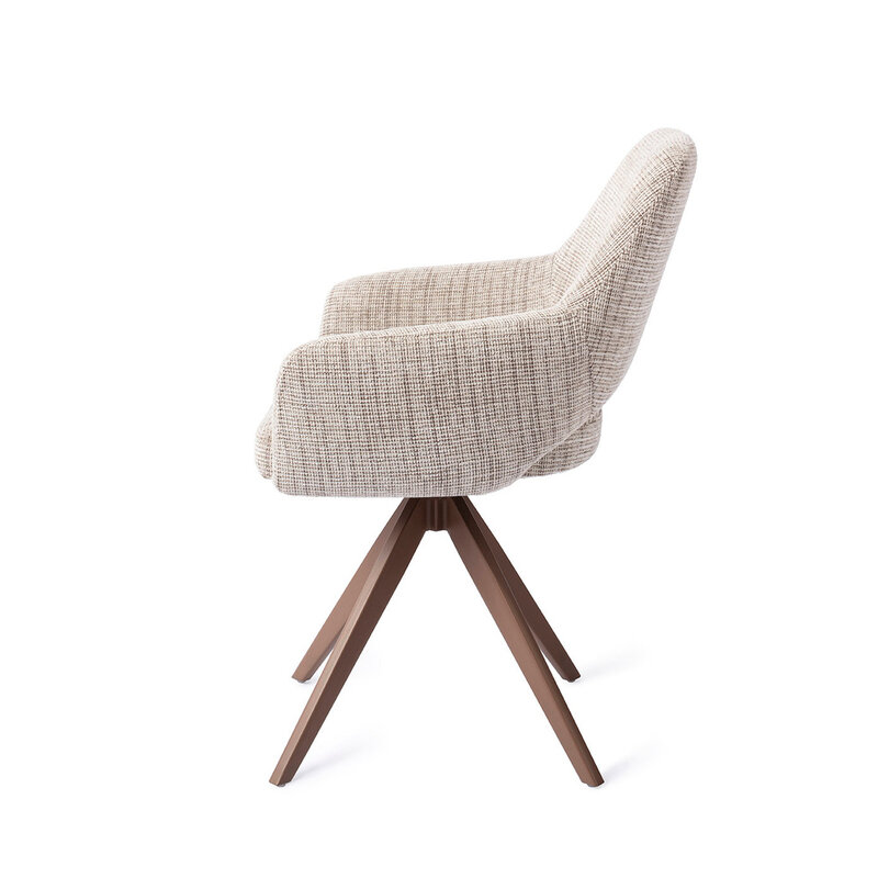Jesper Home Yanai Caramel Grid Eetkamerstoel - Turn Brown