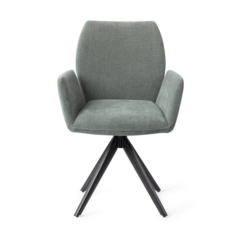 Jesper Home-collectie Misaki Breezy Blue Eetkamerstoel - Turn Black