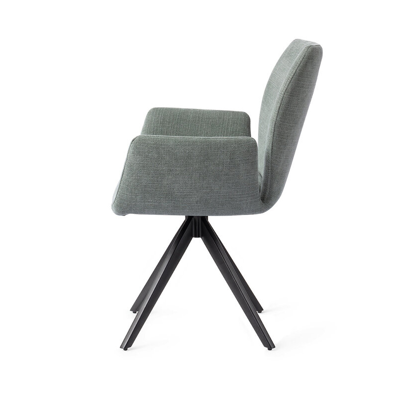 Jesper Home-collectie Misaki Breezy Blue Eetkamerstoel - Turn Black