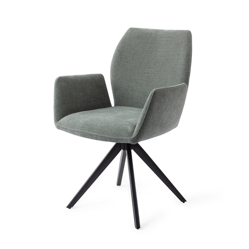 Jesper Home-collectie Misaki Breezy Blue Eetkamerstoel - Turn Black