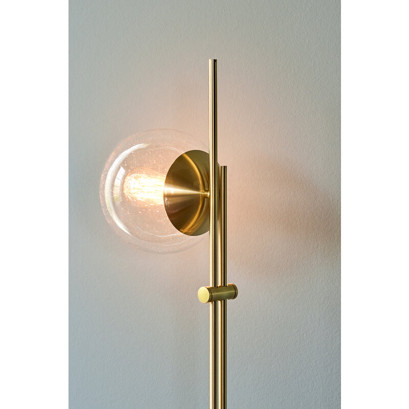 Hübsch-collectie Bubble vloerlamp messing