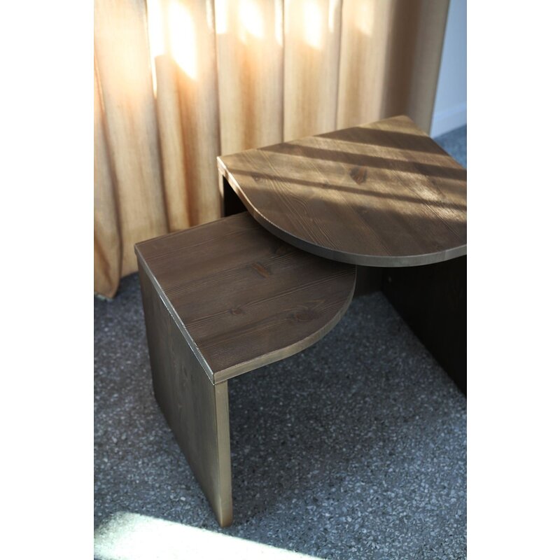 Karup Design-collectie COMBINE SIDE TABLES SET CLEAR LACQUERED