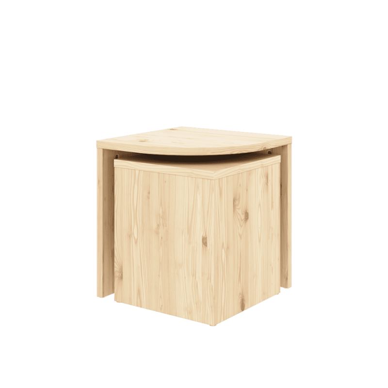 Karup Design-collectie COMBINE SIDE TABLES SET CLEAR LACQUERED