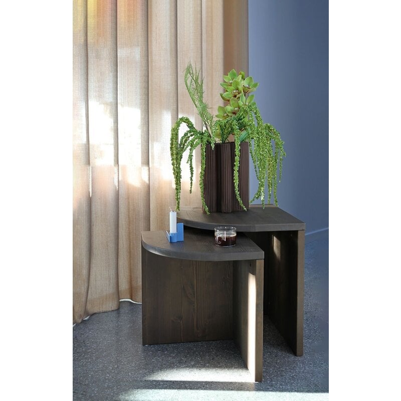 Karup Design-collectie COMBINE SIDE TABLES SET CLEAR LACQUERED