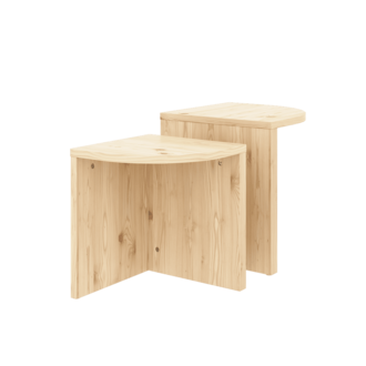 Karup Design COMBINE SIDE TABLES SET CLEAR LACQUERED