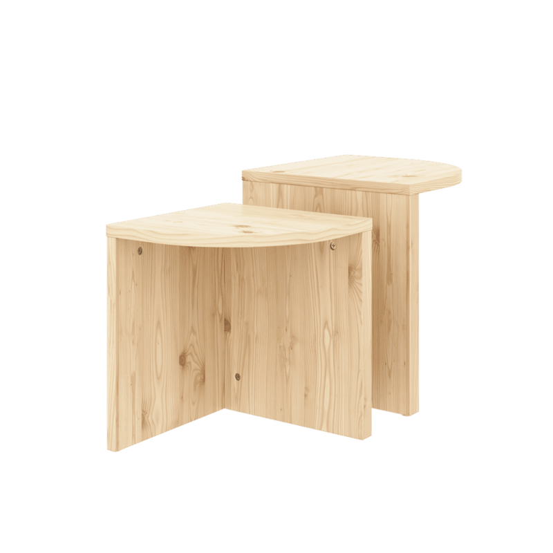 Karup Design-collectie COMBINE SIDE TABLES SET CLEAR LACQUERED