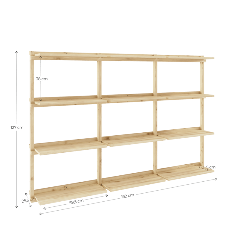 Karup Design-collectie GROOVE wandplank groot raw