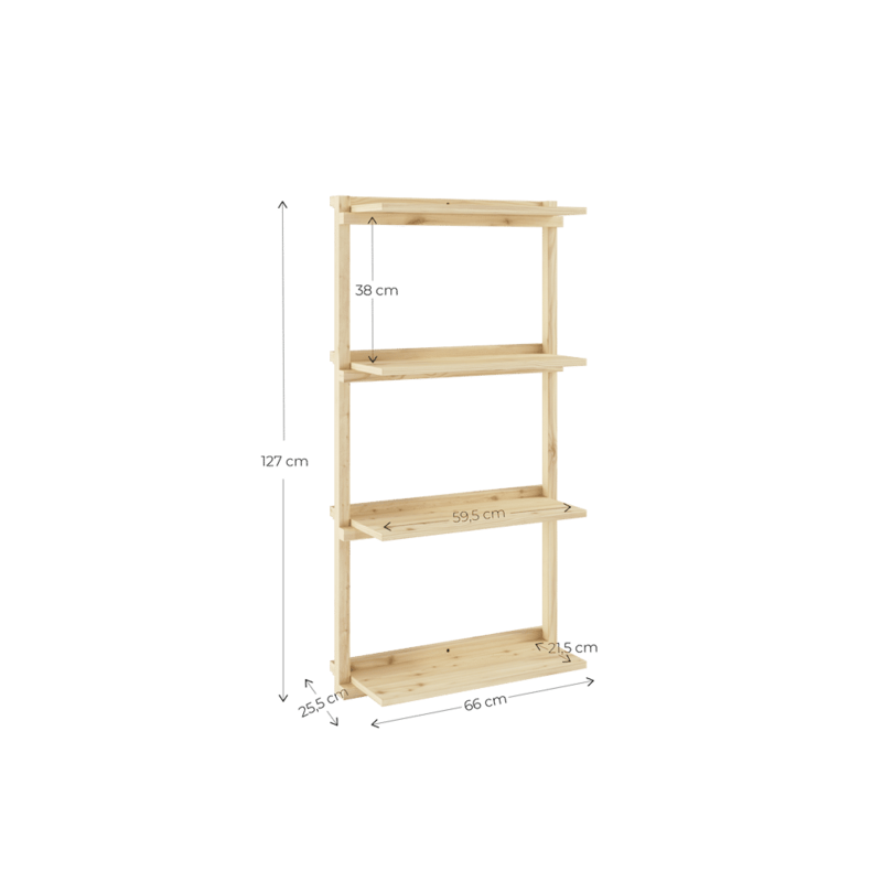 Karup Design-collectie GROOVE wandplank smal raw