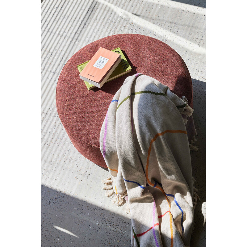 Hübsch-collectie Marshmellow Pouffe Large Red