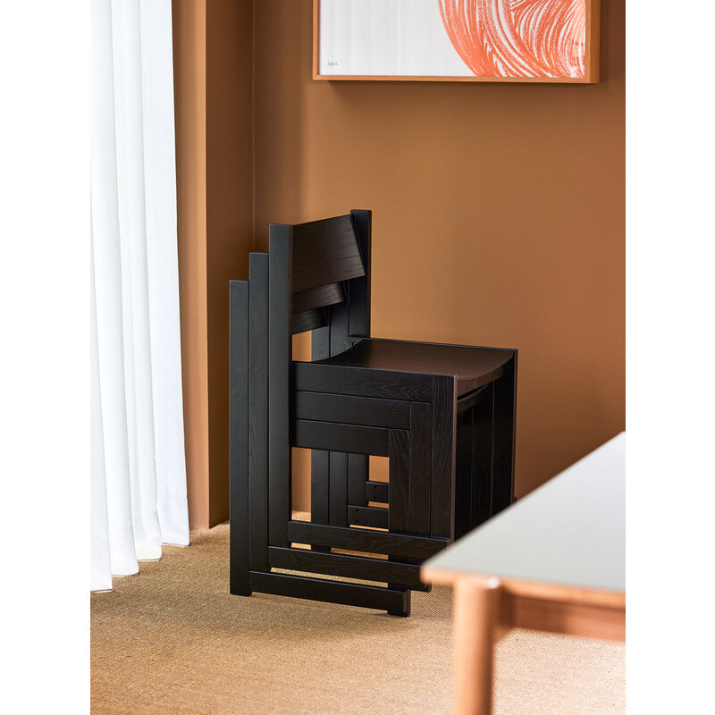 Hübsch-collectie Forma Eetkamerstoel Zwart