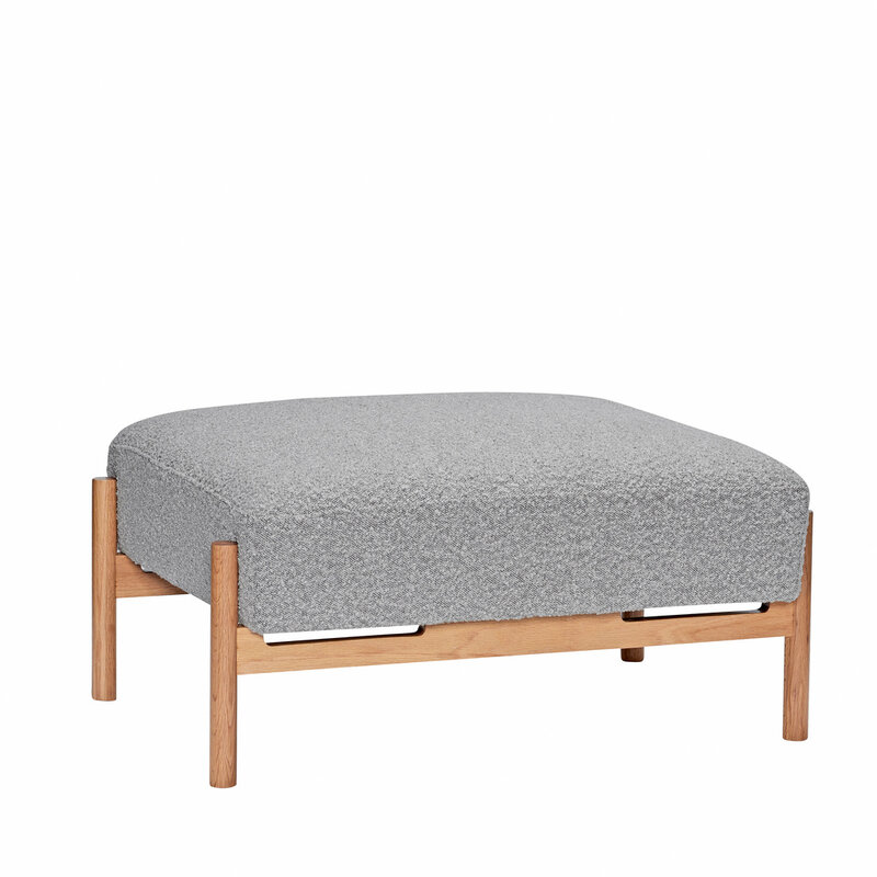 Hübsch-collectie Moment Poef Grijs